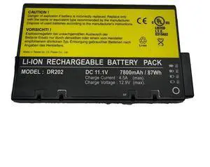 DR202 87Wh Rugged Laptop Battery for Getac X500/V100/V200/S400 - Replacement for BP-LP2900/33-01PI, BP-LC2600/32-01PI - 11.1V Li-ion Mil-Spec Battery (Compatible with M230, DR202i, ME202 Series)