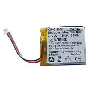 New 3.7V 450mAh Li-Polymer Battery for Jabra Elite 75t Charging Case Replaces PL661935V CP-GN450 Grade A Cells 12-Month Warranty New 3.7V 450mAh Li-Polymer Battery for Jabra Elite 75t Charging Case Replaces PL661935V CP-GN450 Grade A Cells 12-Month Warranty