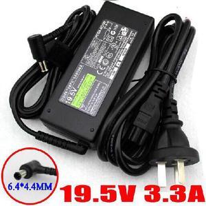 Laptop Charger AC Adapter Power Supply 65w for Sony 19.5V 3.3A VGP-AC19V43