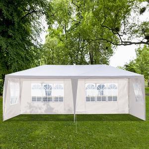 10'x20' Party Tent Outdoor Gazebo Canopy Wedding 4 Removable Walls-UPGRADE White