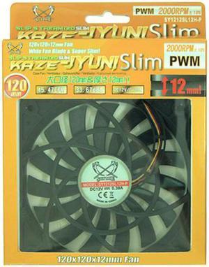 Scythe Slip Stream 120 mm Slim Case Fan SY1212SL12H-P PWM 12CM 2000 PWM
