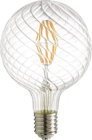 G48/LED/SG/AQ/12W/D/22K/MOG LED Antique Filament Style 100W Equivalent G48 Globe Vintage Light Bulb with 2200K Mogul (E39) Base Clear Dimmable, Warm White