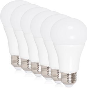 LED A19 - 800 Lumens 60 Watt Equivalent Daylight Cool White (5000K) Light Bulb, 10 Watts (Pack of 6)