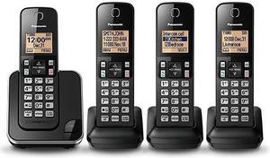 Panasonic KXTGC384CB Cordless Phone system with 4 handsets