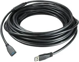 Comprehensive USB3-AMF-50PROAP 50 ft. Black Pro AV/IT Plenum Active USB 3.0 A Male to Female Extension Cables with Booster