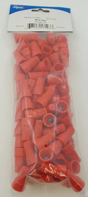 Supco Wire Connector, large red connector with spring insert (100 Pcs), T1153C