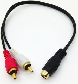 RCA Video/Audio Splitter (1 RCA Female to 2 RCA Male)0.25m