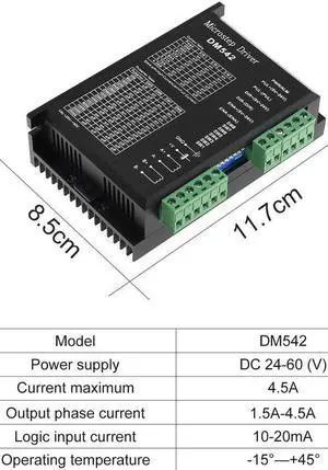DM542 Stepper Motor Driver Controller For 57 86 Series 2-phase Digital Stepper Motor Driver DC 24-60 V 4.5A Durable