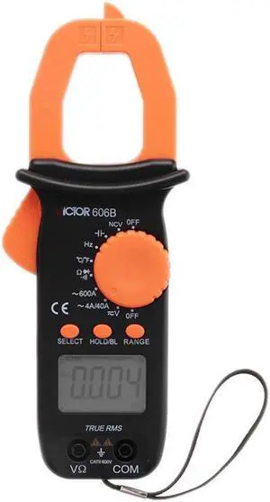 606B Clamp Multimeter Overload Protection Digital NCV Auto Off Data-Hold With LCD Display True RMS Tester Meter