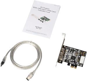 2 ports 1394B + 1394A PCI-e Video Capture card External Firewire 800 400 IEEE PCI express card with 4 Pin to 6 Pin Cable