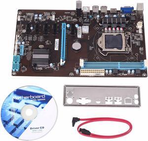 High Speed H81 6GPU Mining Motherboard Extender Riser Card PCI-E 1X 16 slot Integrated Video Card Sound Card