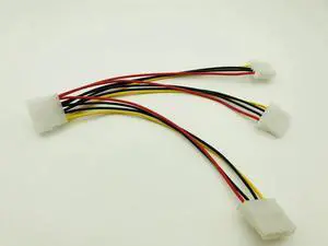 4Pin IDE Power Cables 4Pin Molex Male to 3 port Molex IDE Female Power Supply Splitter Adapter Cable for BTC Mining