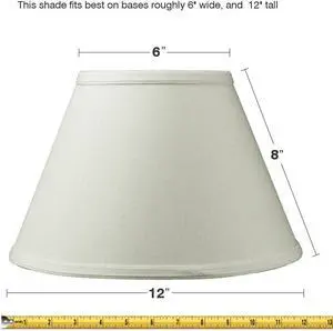 6x12x8 Threaded UNO Downbridge Lampshade Light Oatmeal