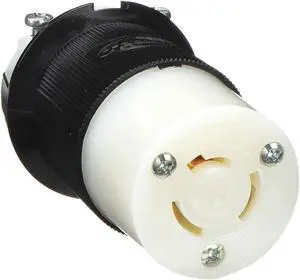 HUBBELL WIRING DEVICE-KELLEMS HBL7314GCB 20A Locking Connector 2P 3W 250VAC