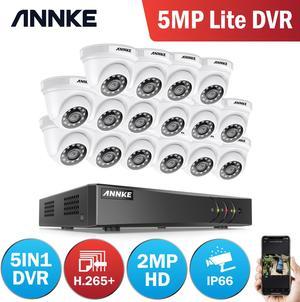 ANNKE 16 Channel CCTV Security Camera System 3MP 5-in-1 DVR with 16pcs 1080P HD Weatherproof Cameras, Motion Alert, Remote Access