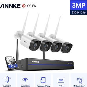 ANNKE 8CH 3MP Super HD Wireless Security Camera System with 1TB