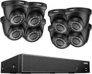 ANNKE Home Security Camera System,8 Channel 6-in-1 DVR,8pcs Wired 1080p HD Surveillance Cameras,Indoor Outdoor Cameras with Night Vision