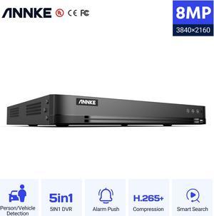 ANNKE 16 Channel H.265+ 8MP 4K Digital Video Recorder 5-in-1 Hybrid ONVIF DVR Supports TVI/AHD/CVI/CVBS/IP CCTV Security Camera with 24/7 Record Remote Access Motion Detection