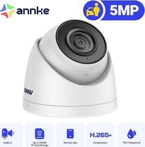 ANNKE 3K PoE Security IP Camera, Outdoor Turret Surveillance Wired Cameras for Home Security, AI Human/Vehicle Detection, Night Vision, 2.8mm Lens, Built-in Mic, IP67 Waterproof