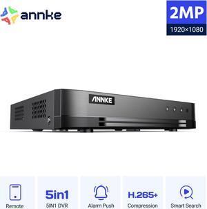 ANNKE 16-Channel HD-TVI 1080P Lite Security Video DVR with AI Human/Vehicle Detection, H.265+ Video Compression for Bandwidth Efficiency, 16CH Hybrid 5-in-1 CCTV DVR for Surveillance Camera, NO HDD
