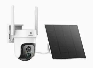 ANNKE 4G LTE Cellular Wireless Outdoor Security Camera, Battery & Solar Powered, 3MP Dual Light Night Vision, 355° Pan & 90° Tilt, Two-Way Audio, 128 GB Local Storage