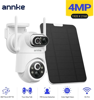 Annke Wireless Outdoor Security Camera Dual-Lens 4MP HD 360° Coverage Bluetooth Setup 9000mAh Battery 4W Solar Panel Color Night Vision 2-Way Audio APP Sharing Supports 256GB SD Card Annke Wireless Outdoor Security Camera Dual-Lens 4MP HD 360° Coverage Bluetooth Setup 9000mAh Battery 4W Solar Panel Color Night Vision 2-Way Audio APP Sharing Supports 256GB SD Card