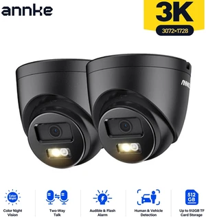 ANNKE 2PCS 3K PoE Security Camera, Outdoor Surveillance Wired Cameras for Home Security, AI Human/Vehicle Detection, Smart Dual Light, Color Night Vision, 120 dB WDR, 2.8mm Lens, Built-in Mic-Black ANNKE 2PCS 3K PoE Security Camera, Outdoor Surveillance Wired Cameras for Home Security, AI Human/Vehicle Detection, Smart Dual Light, Color Night Vision, 120 dB WDR, 2.8mm Lens, Built-in Mic-Black