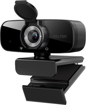 Delton C24 HiDef 1080P Portable Computer Webcam, 2MP, 30 fps, HD Camera, Compatible with PC, Laptop, Desktop, and Games with USB Port for Remote Work, Video Conference and Teleconference