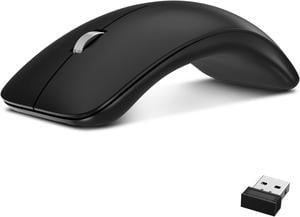 Delton S10 Curved Wireless Ergonomic Mouse Computer Accessory Input Device Battery Operated Auto Power Saving 3 Buttons