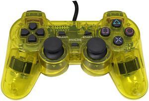 Transparent Yellow Controller for Playstation PS1 PS2 by Mars Devices