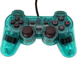 Playstation 2 Wired Replacement Controller - Transparent Teal Green - by Mars Devices