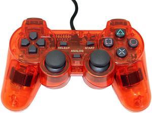 Transparent Red Controller for Playstation PS1 PS2 by Mars Devices