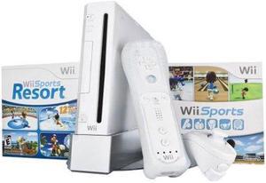 Refurbished Wii Bundle With Wii Sports  Wii Sports Resort White