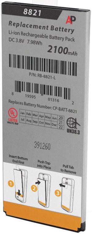 Replacement Battery for Cisco 8821 & 8821-EX Phones. 2000mAh
