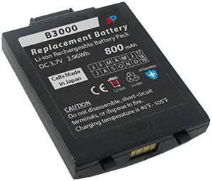 Replacement Battery for Vocera Communications Badge B3000. Black, 800 mAh.