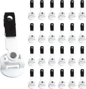 25 Pack: White Universal Clip for Vocera Communications Badge B3000. 230-01985