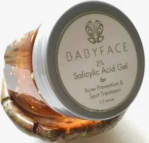 Babyface Men's 2% Salicylic Acid Gel Prevention and Treatment for Shaving Bumps, Acne, Blackheads,  2.3 oz.
