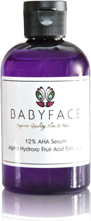 Babyface Extra Strength 12% AHA Serum with Hyaluronic Acid, 4.4 oz.