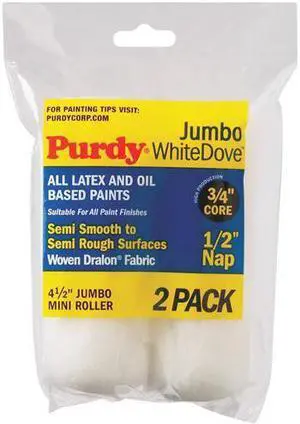 PURDY 14G624013 Mini Paint Roller Cover,4-1/2 In,PK2