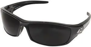 EDGE EYEWEAR SR116 Reclus, Safety Glasses Anti-Scratch, Gray Lens, Black Frame,