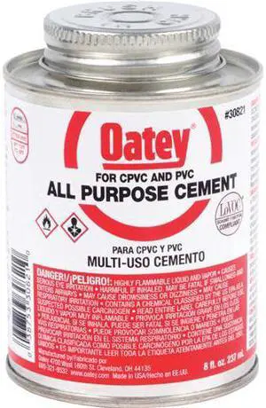 OATEY 30821 Cement,Low VOC,8 oz.,Clear