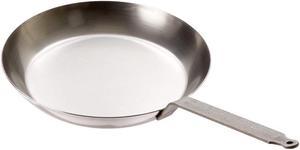 Matfer Bourgeat 62005 Black Steel Round Frying Pan, 11 7/8-Inch, Gray