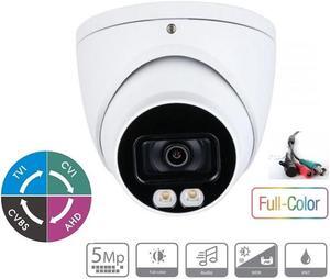 5MP Full Color Night Vision HDCVI Dome Camera Mic Audio CVI/CVBS/AHD/TVI with 2.8mm lens