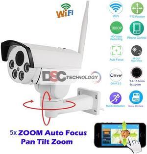Full HD 2.0MP 1080P Wifi IP Wireless Security Cameras Outdoor Waterproof Cctv Pan Tilt Zoom PTZ Camera With Built-in Micro SD Card Slot Day Night Vision Mobilephone Remote View