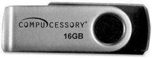 Compucessory 16GB Password Protected USB Flash Drive, Black / Aluminum 26467