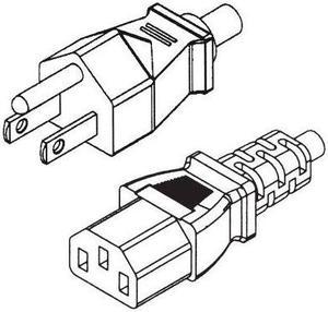 North American CSA Powercord - BK, 6ft