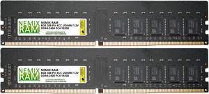 NEMIX RAM 16GB 2x8GB DDR4-2400 PC4-19200 2Rx8 ECC Unbuffered Memory