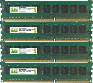 NEMIX RAM 32GB 4x8GB DDR3-1600 PC3-12800 2Rx8 1.35V ECC Unbuffered Memory