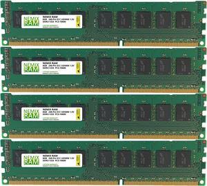 NEMIX RAM 32GB 4x8GB DDR3-1333 PC3-10600 2Rx8 ECC Unbuffered Memory