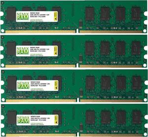 8GB (4x2GB) DDR2-667MHz PC2-5300 Non-ECC UDIMM 2Rx8 1.8V Unbuffered Memory for Desktop PC by NEMIX RAM